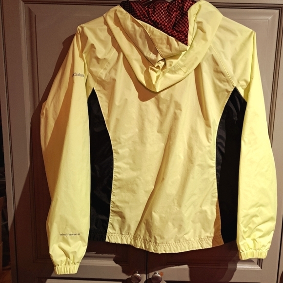 Columbia girls size 14/16 spring or fall jacket bright yellow & black - Picture 2 of 9